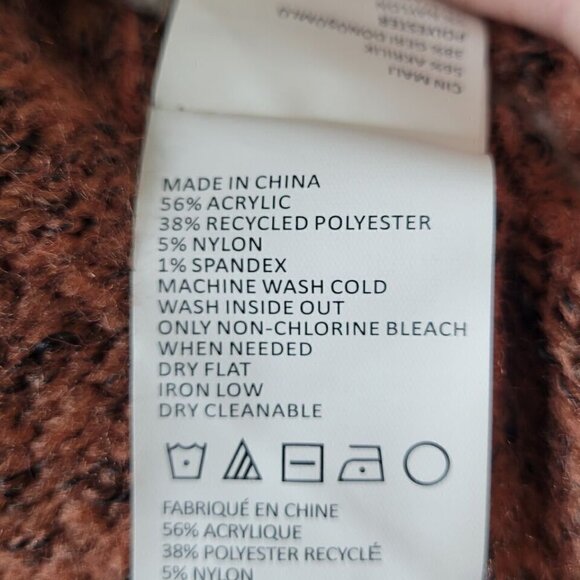 Prana Shine On Sweater Hoodie Size S Kangaroo Pocket Long Sleeve Rust Soft - Picture 11 of 12